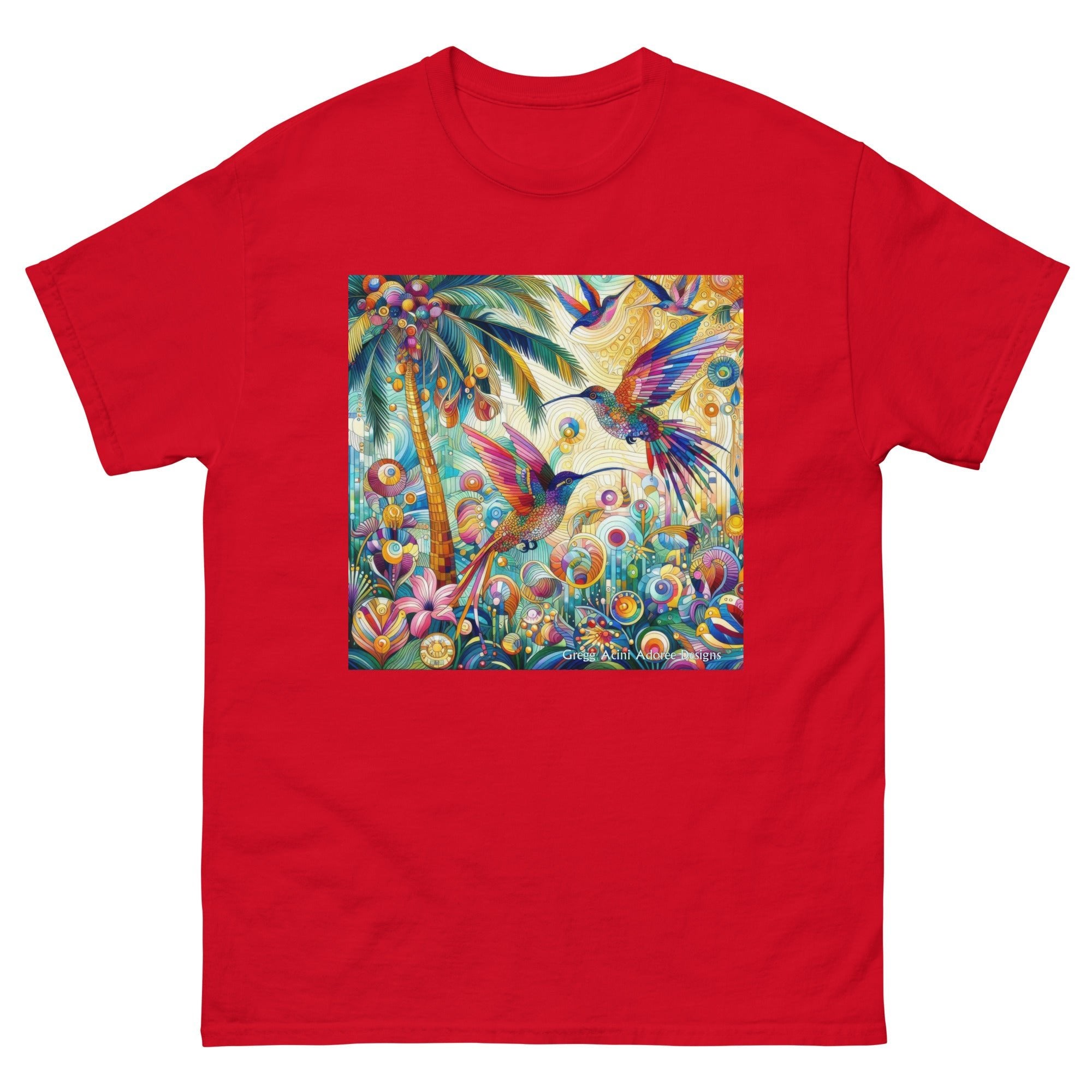 Tropical Hummingbirds Unisex classic tee by Gregg Acini Adoree Designs - Gregg Acini Adoree Designs - Tee Shirt