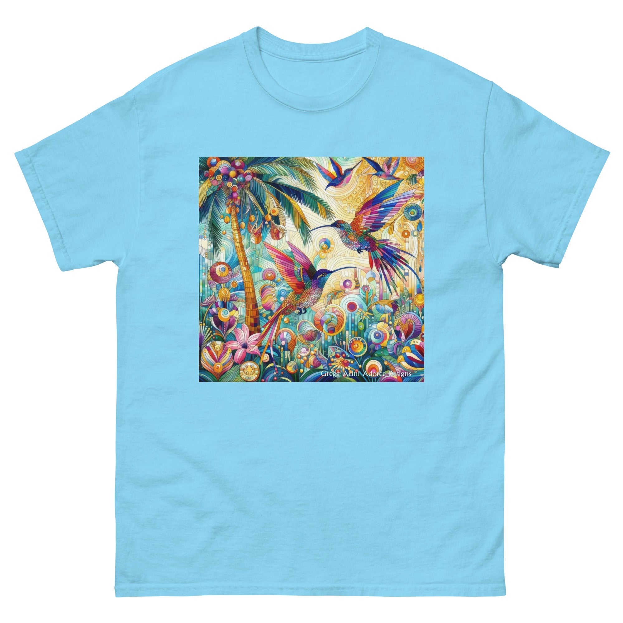 Tropical Hummingbirds Unisex classic tee by Gregg Acini Adoree Designs - Gregg Acini Adoree Designs - Tee Shirt