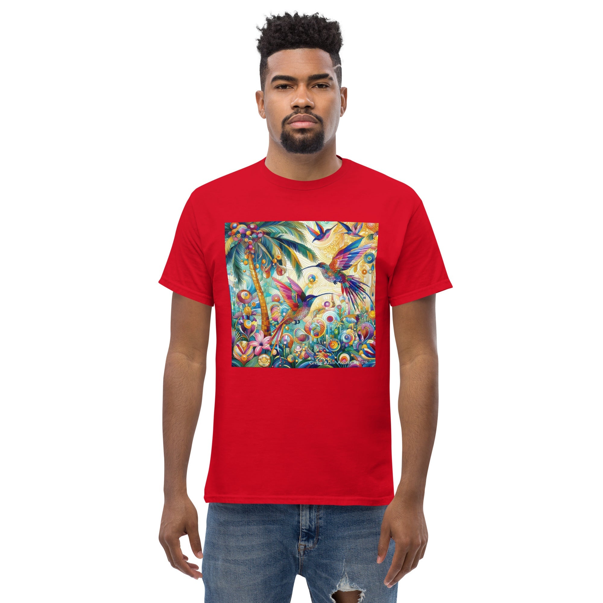 Tropical Hummingbirds Unisex classic tee by Gregg Acini Adoree Designs - Gregg Acini Adoree Designs - Tee Shirt