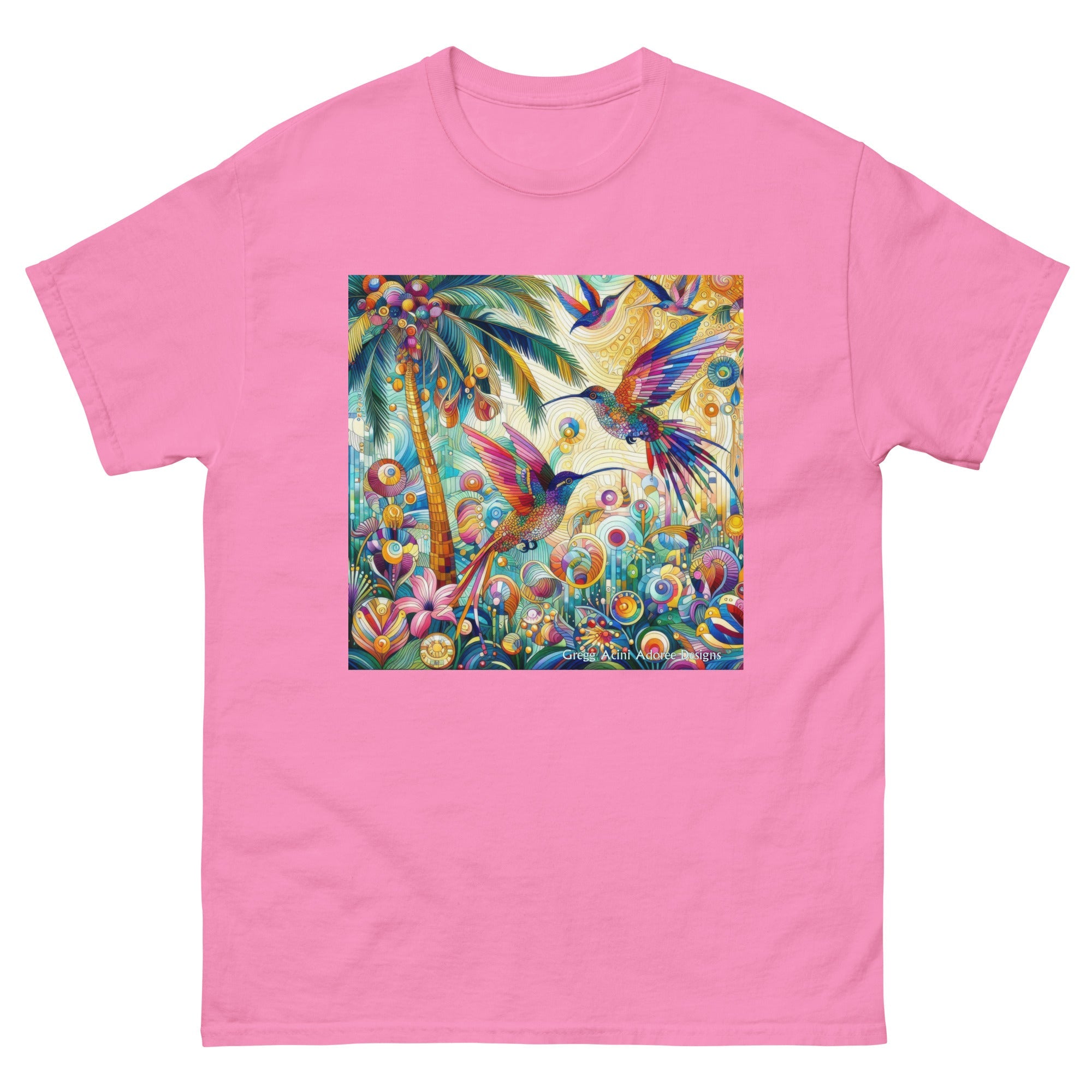 Tropical Hummingbirds Unisex classic tee by Gregg Acini Adoree Designs - Gregg Acini Adoree Designs - Tee Shirt