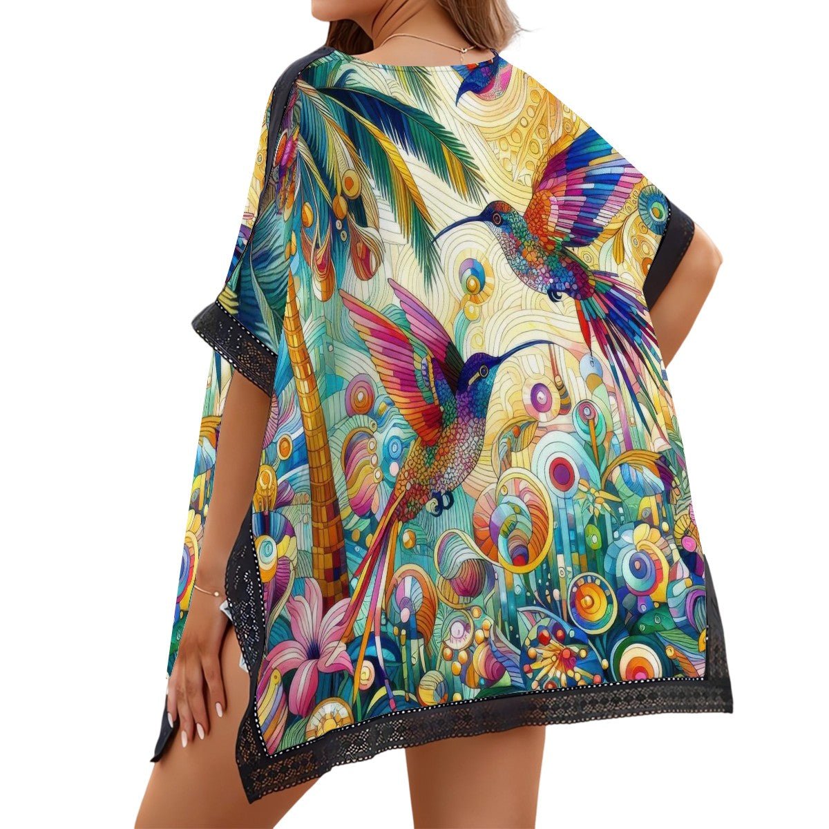 Tropical Hummingbirds Women's Swimsuit Coverup - Gregg Acini Adoree Designs - Women's Swimwear