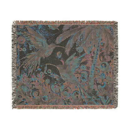 Tropical Hummingbirds Woven Blanket - Cozy Home Décor for Nature Lovers - Gregg Acini Adoree Designs - Blanket