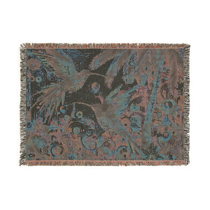 Tropical Hummingbirds Woven Blanket - Cozy Home Décor for Nature Lovers - Gregg Acini Adoree Designs - Blanket