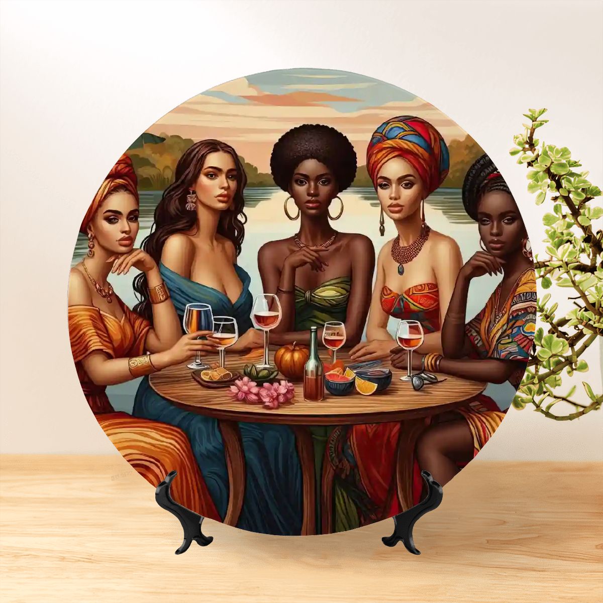 Tropical Ladies Decorative Plate - Gregg Acini Adoree Designs - Home Accessories