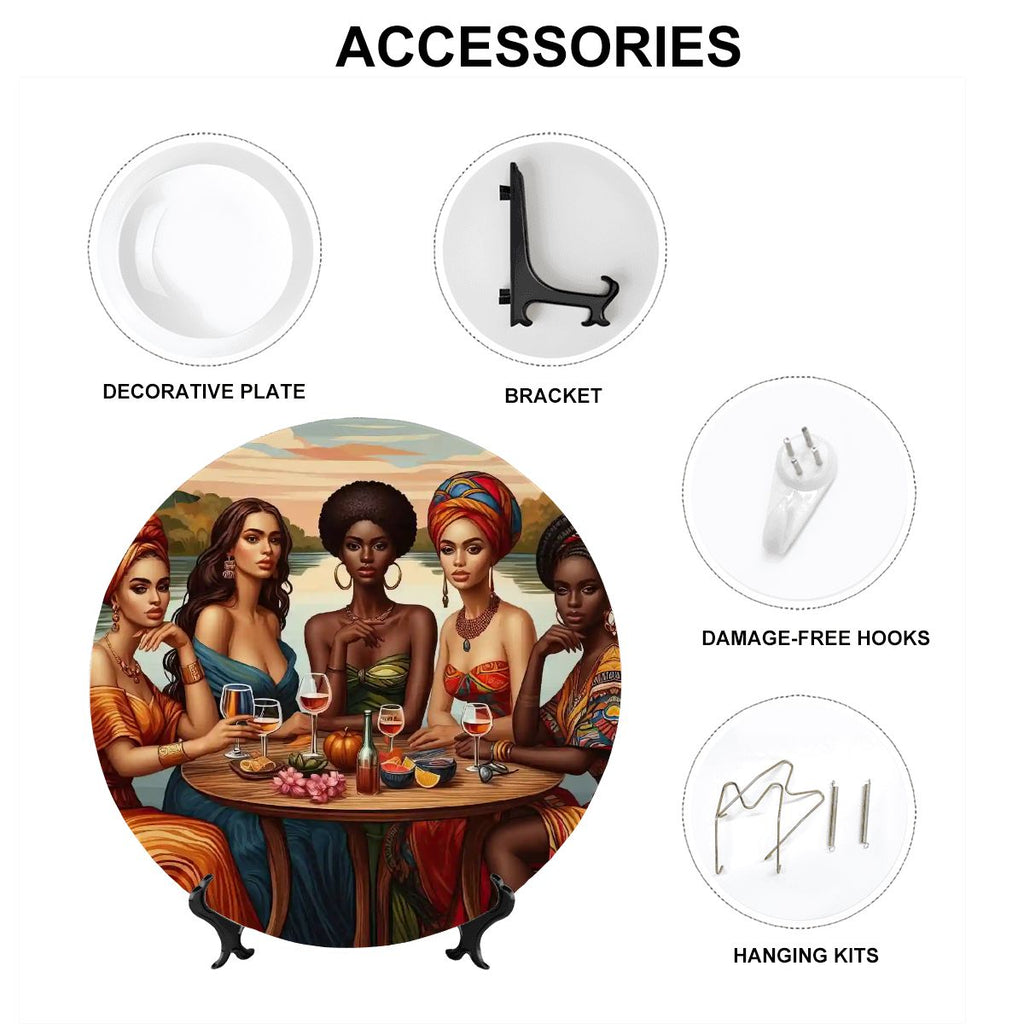 Tropical Ladies Decorative Plate - Gregg Acini Adoree Designs - Home Accessories