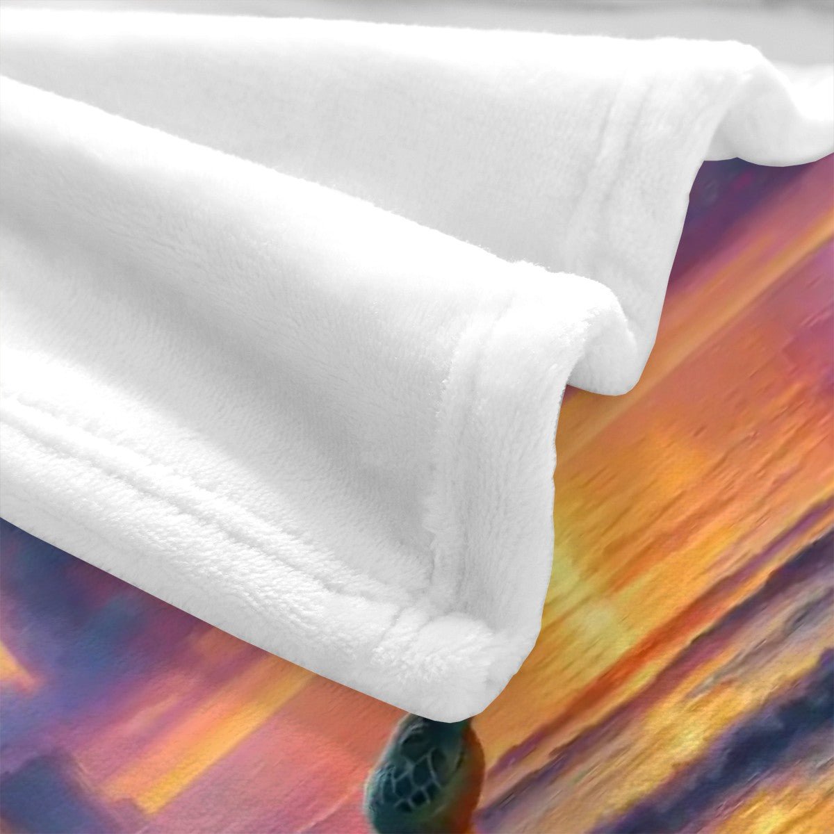 Turtles in the Sunset 300 GSM Flannel Throw Blanket (Made in USA) - Gregg Acini Adoree Designs - Blanket