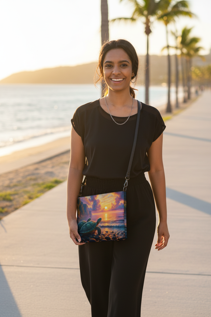Turtles in the Sunset Crossbody Lifestyle