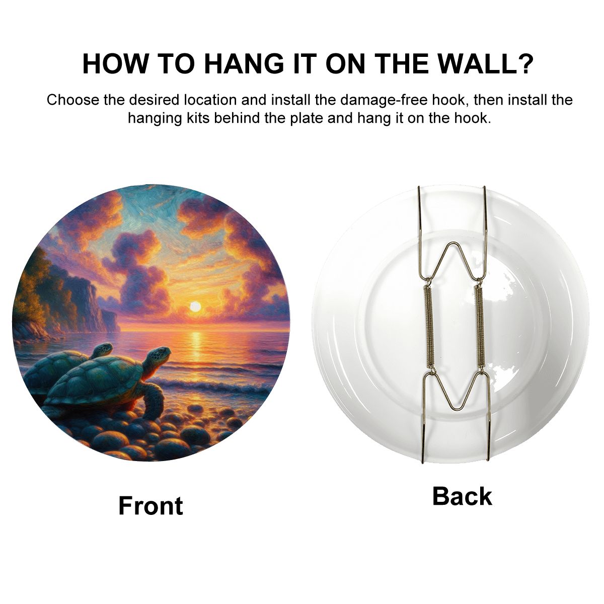 Turtles in the Sunset Decorative Plate - Gregg Acini Adoree Designs - Home Accessories