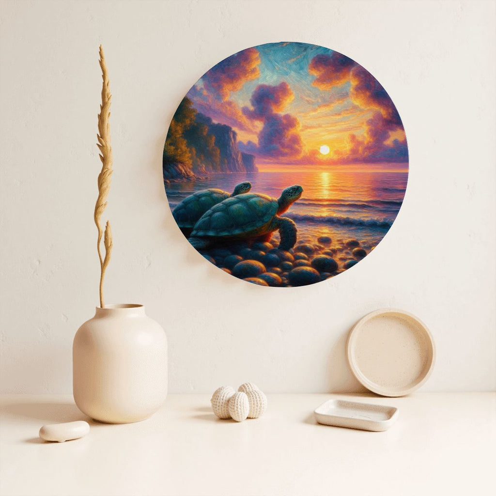 Turtles in the Sunset Decorative Plate - Gregg Acini Adoree Designs - Home Accessories