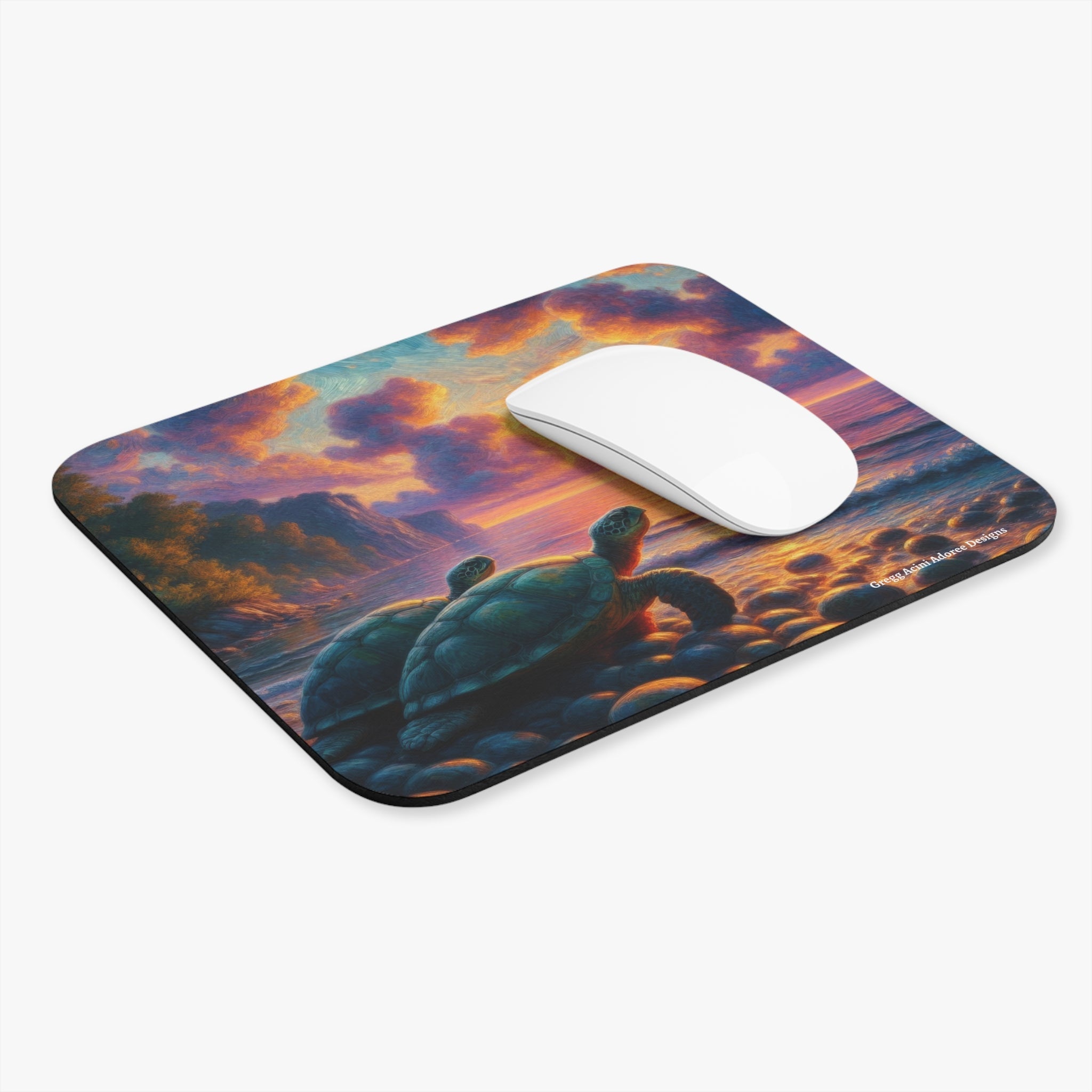Turtles in the Sunset Mouse Pad - Gregg Acini Adoree Designs - Computer Accessories