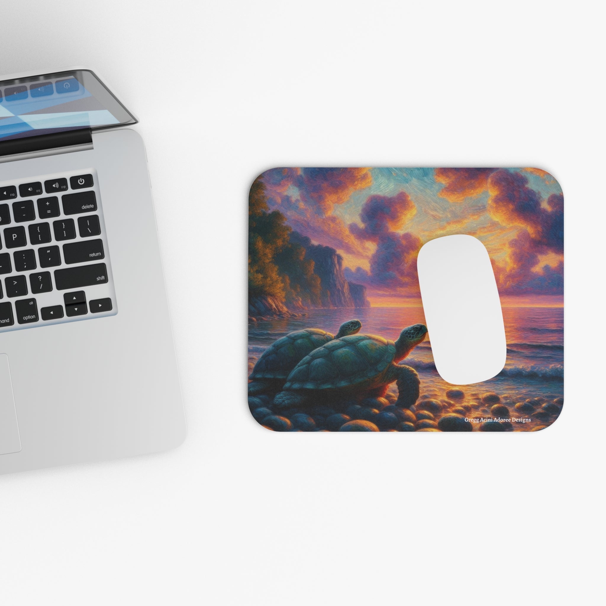 Turtles in the Sunset Mouse Pad - Gregg Acini Adoree Designs - Computer Accessories