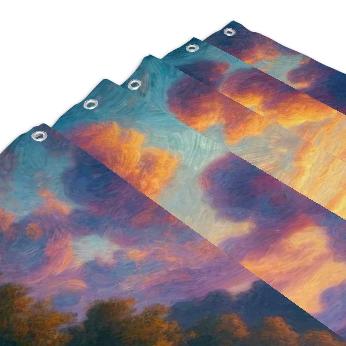 Turtles in the Sunset Shower Curtain - Gregg Acini Adoree Designs - shower curtain