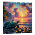 Turtles in the Sunset Shower Curtain - Gregg Acini Adoree Designs - shower curtain