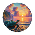 Turtles in the Sunset - Thickened Spare Tire Cover - Gregg Acini Adoree Designs - Spare Tire Cover