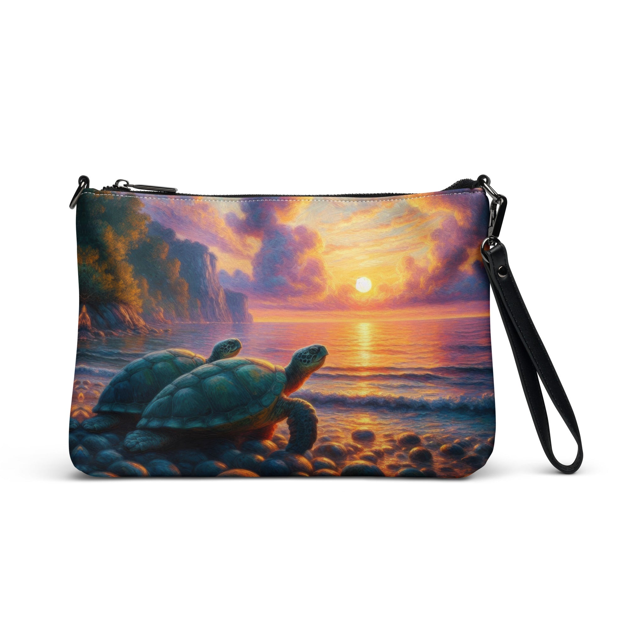 Two Turtles in the Sunset Crossbody bag - Gregg Acini Adoree Designs - Handbag