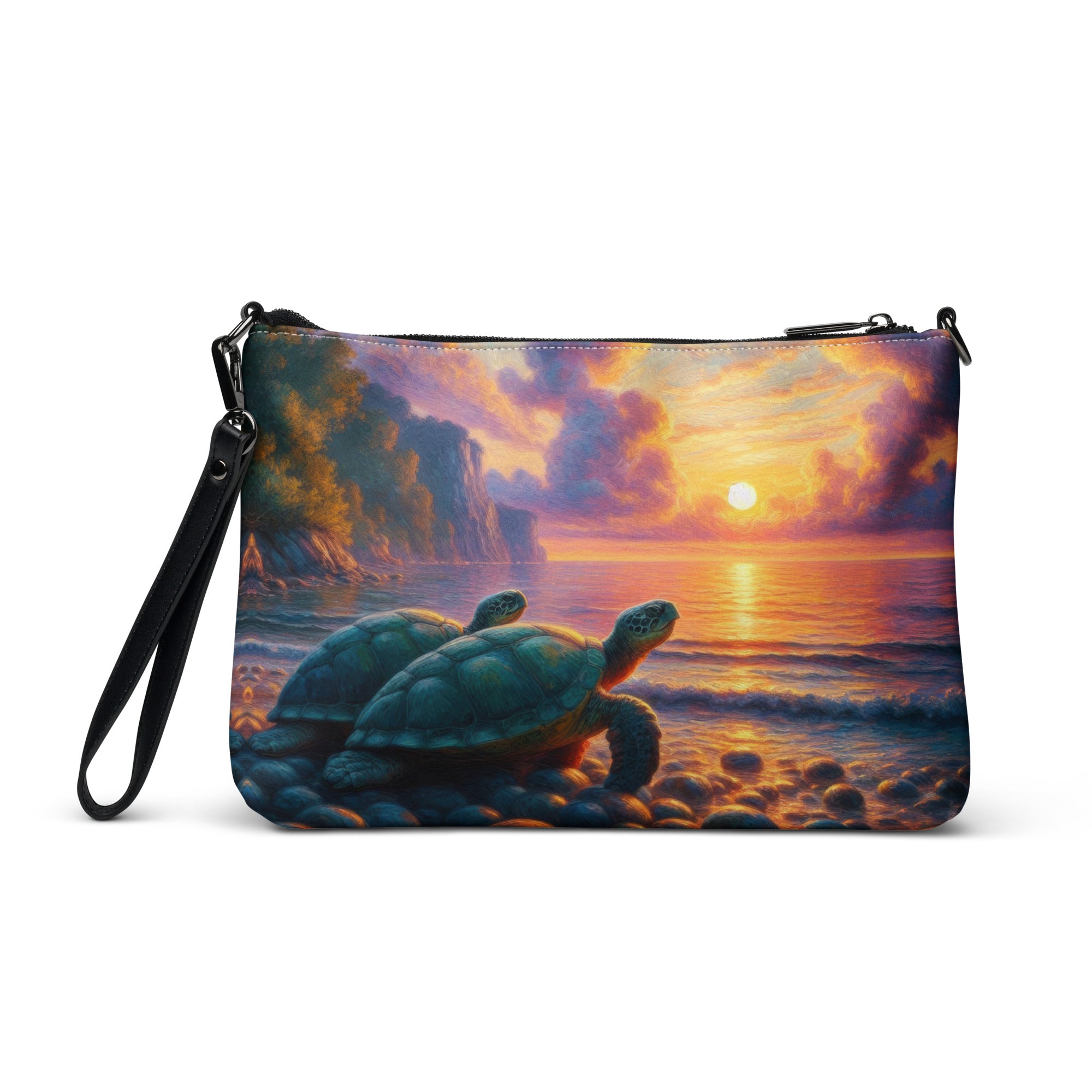 Two Turtles in the Sunset Crossbody bag - Gregg Acini Adoree Designs - Handbag