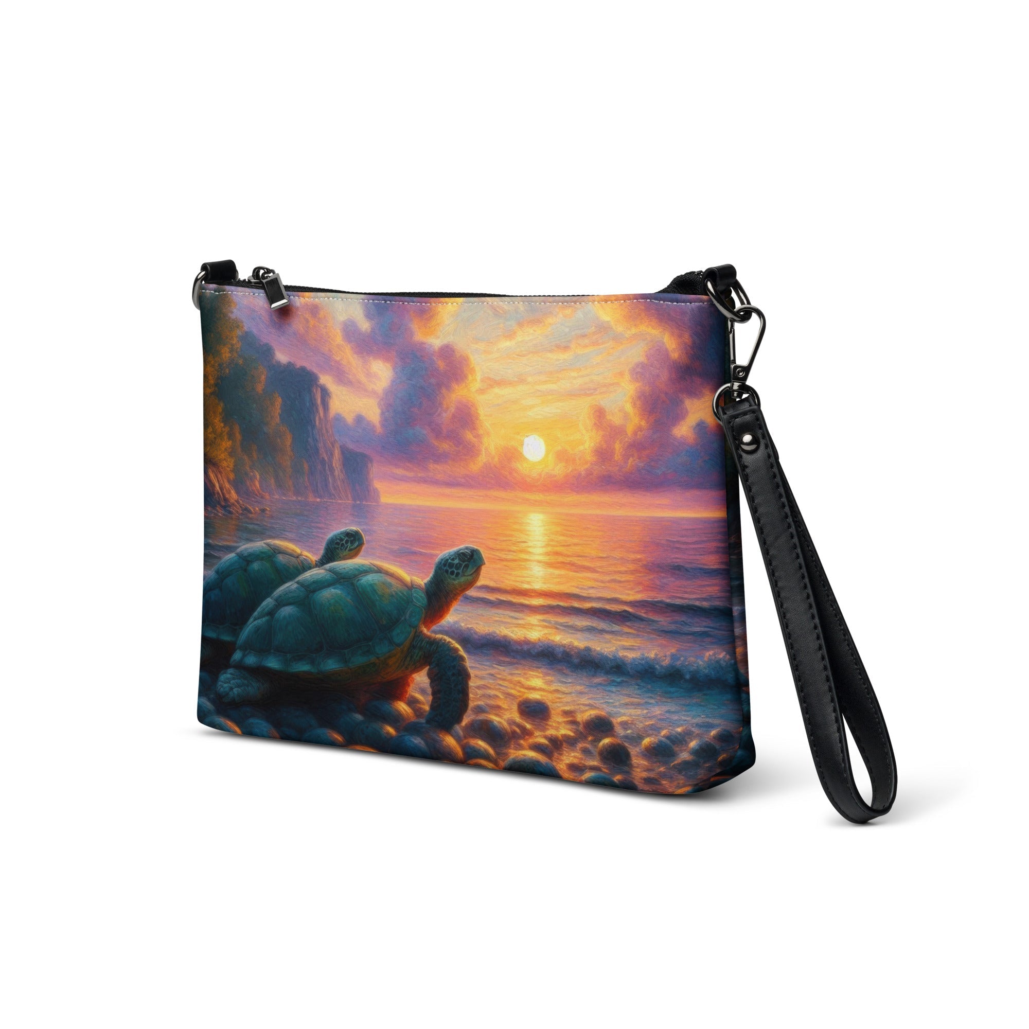 Two Turtles in the Sunset Crossbody bag - Gregg Acini Adoree Designs - Handbag