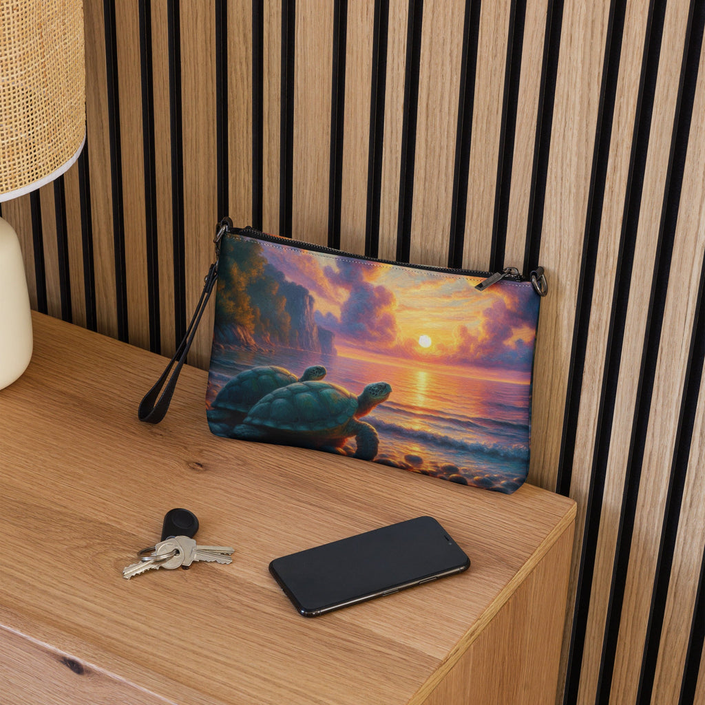 Two Turtles in the Sunset Crossbody bag - Gregg Acini Adoree Designs - Handbag