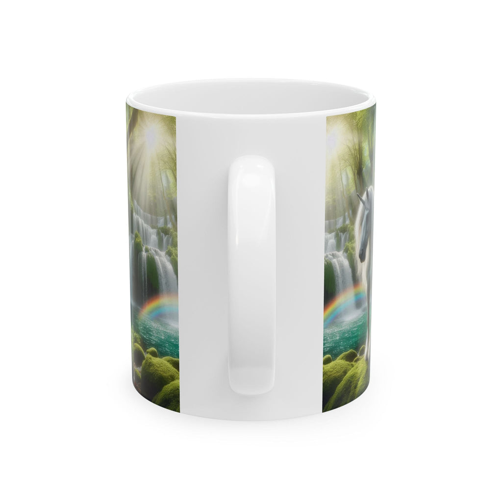 Unicorn by a Waterfall Ceramic Coffee Mug by Gregg Acini Adoree Designs - Gregg Acini Adoree Designs - Mug