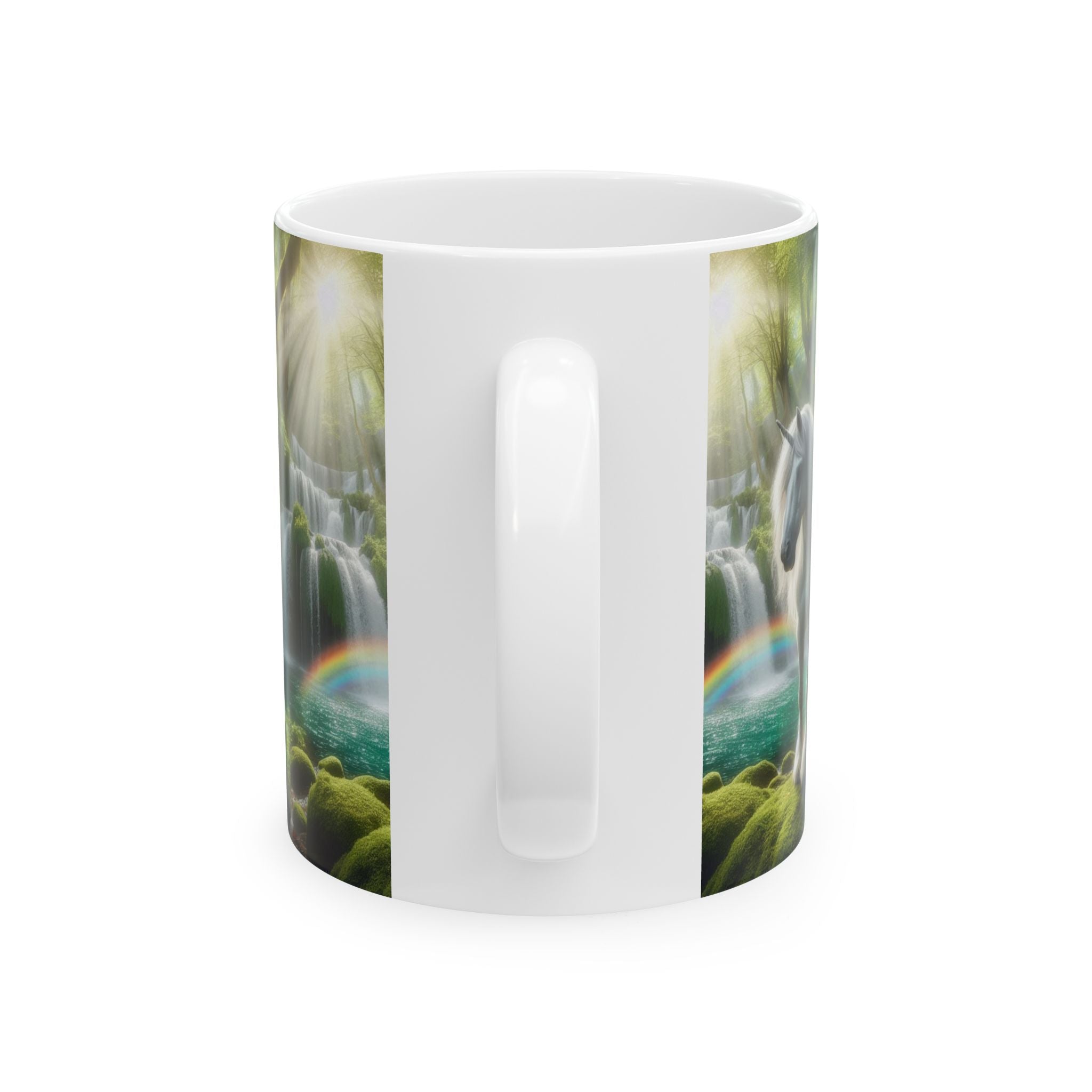 Unicorn by a Waterfall Ceramic Coffee Mug by Gregg Acini Adoree Designs - Gregg Acini Adoree Designs - Mug