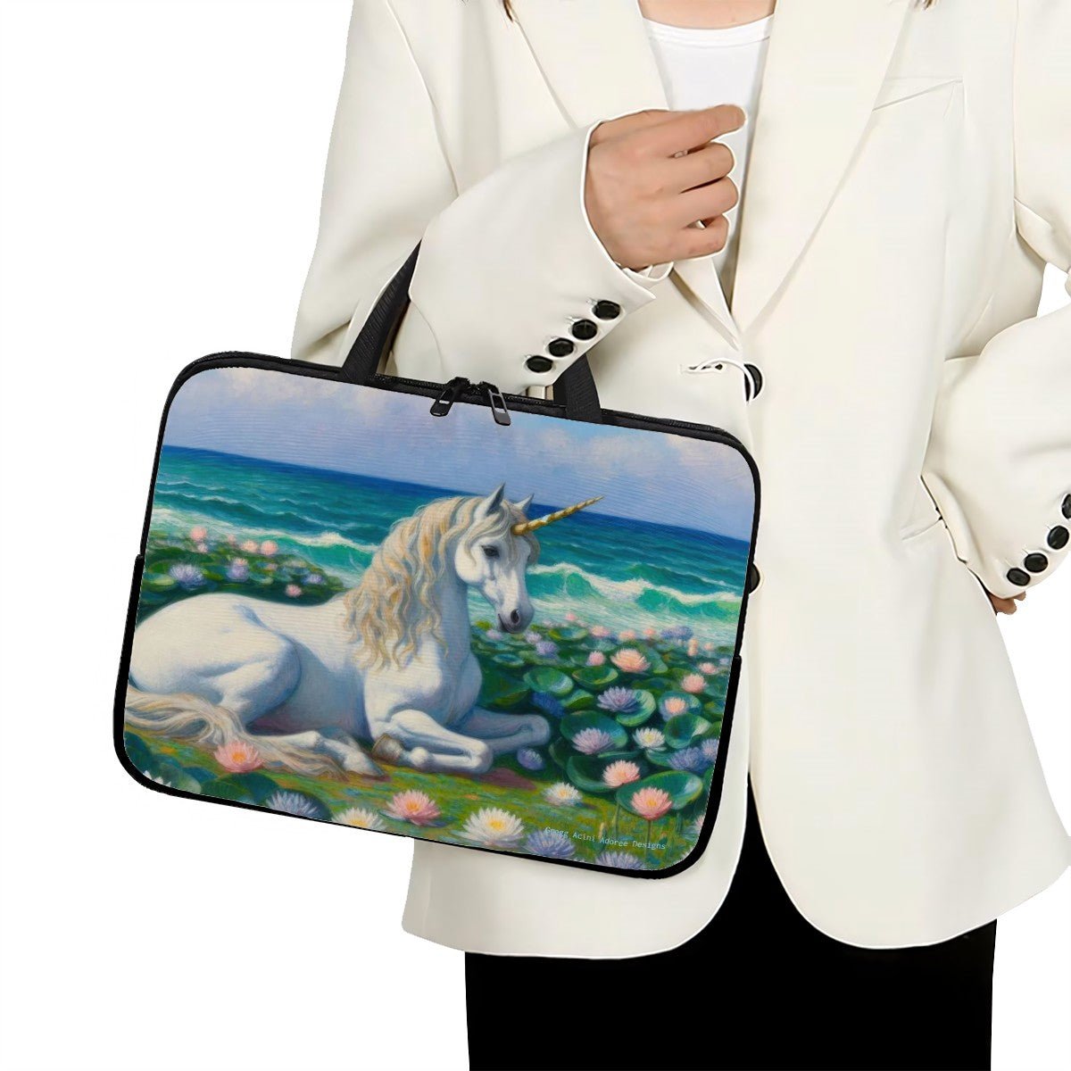 Unicorn by the Sea Laptop Bag - Gregg Acini Adoree Designs - Laptop Bag
