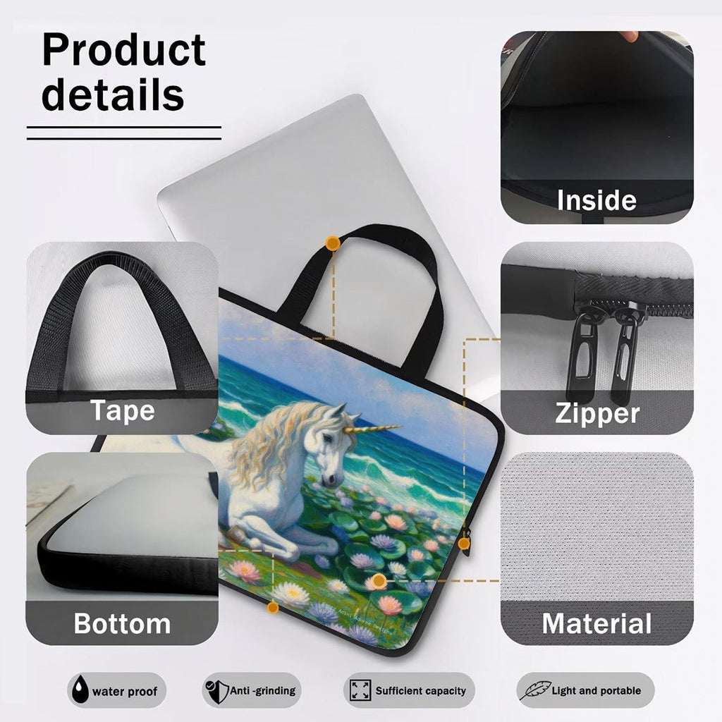 Unicorn by the Sea Laptop Bag - Gregg Acini Adoree Designs - Laptop Bag