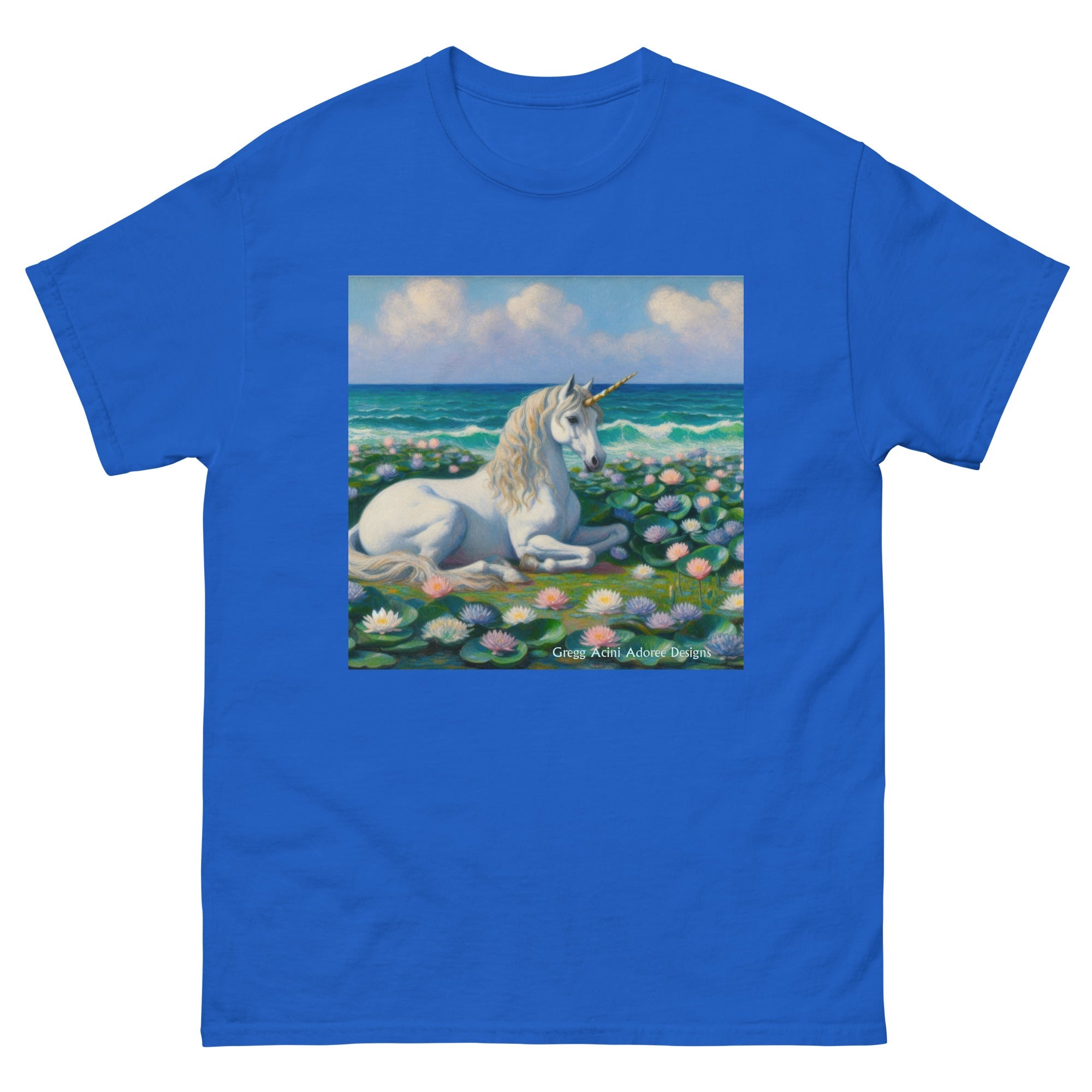 Unicorn by the Sea Unisex classic tee by Gregg Acini Adoree Designs - Gregg Acini Adoree Designs - Tee Shirt