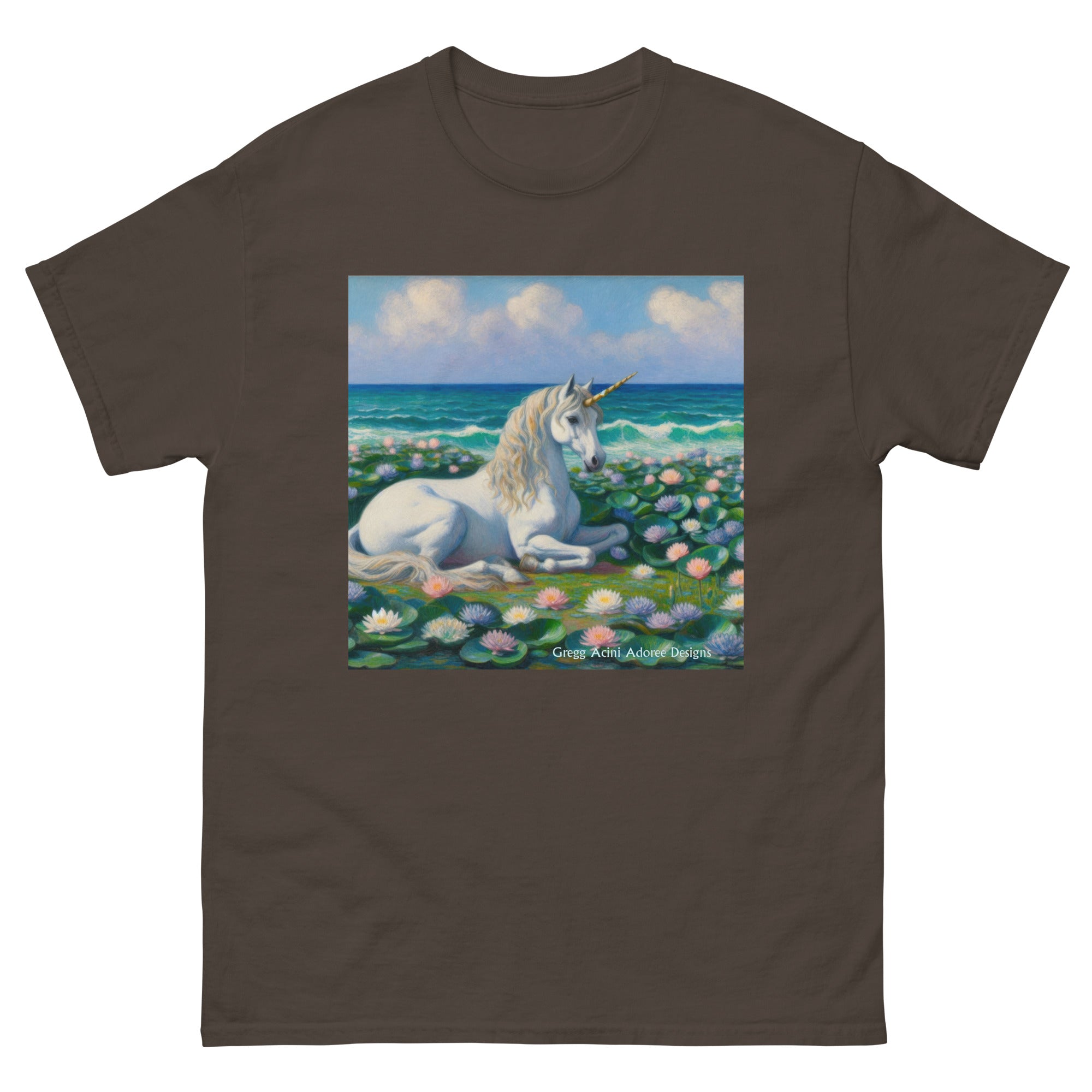 Unicorn by the Sea Unisex classic tee by Gregg Acini Adoree Designs - Gregg Acini Adoree Designs - Tee Shirt