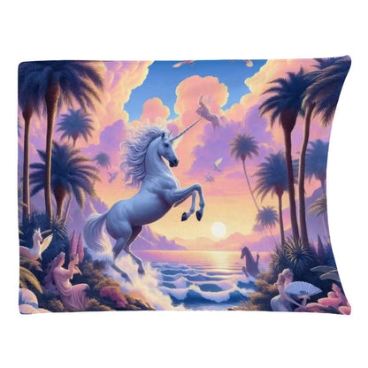 Unicorn Fantasy 300 GSM Flannel Throw Blanket (Made in USA) - Gregg Acini Adoree Designs - Blanket
