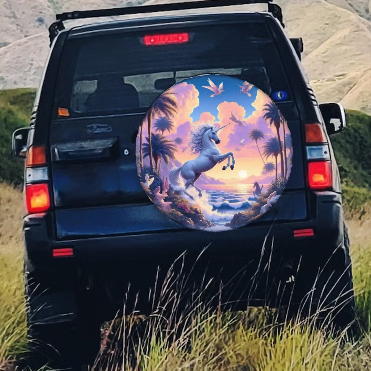 Unicorn Fantasy Thickened Spare Tire Cover - Gregg Acini Adoree Designs - Spare Tire Cover