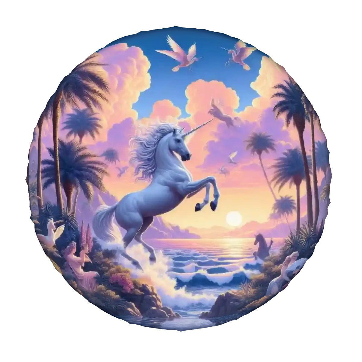 Unicorn Fantasy Thickened Spare Tire Cover - Gregg Acini Adoree Designs - Spare Tire Cover