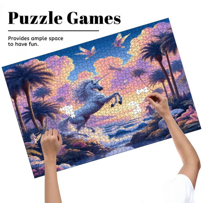Unicorn Fantasy Wooden Jigsaw Puzzles 1000 pcs (Horizontal) - Gregg Acini Adoree Designs - Jigsaw Puzzle