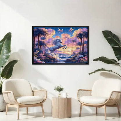 Unicorn Fantasy Wooden Jigsaw Puzzles 1000 pcs (Horizontal) - Gregg Acini Adoree Designs - Jigsaw Puzzle