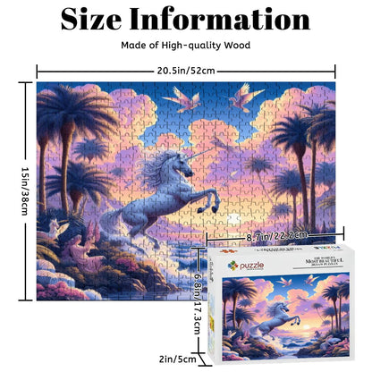 Unicorn Fantasy Wooden Jigsaw Puzzles 500 pcs - Gregg Acini Adoree Designs - Jigsaw Puzzle