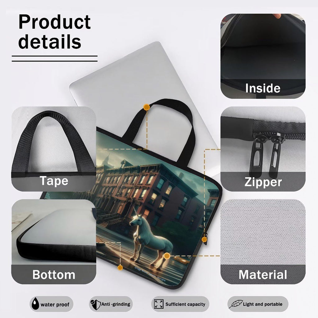 Unicorn in the City Laptop Bag - Gregg Acini Adoree Designs - Laptop Bag