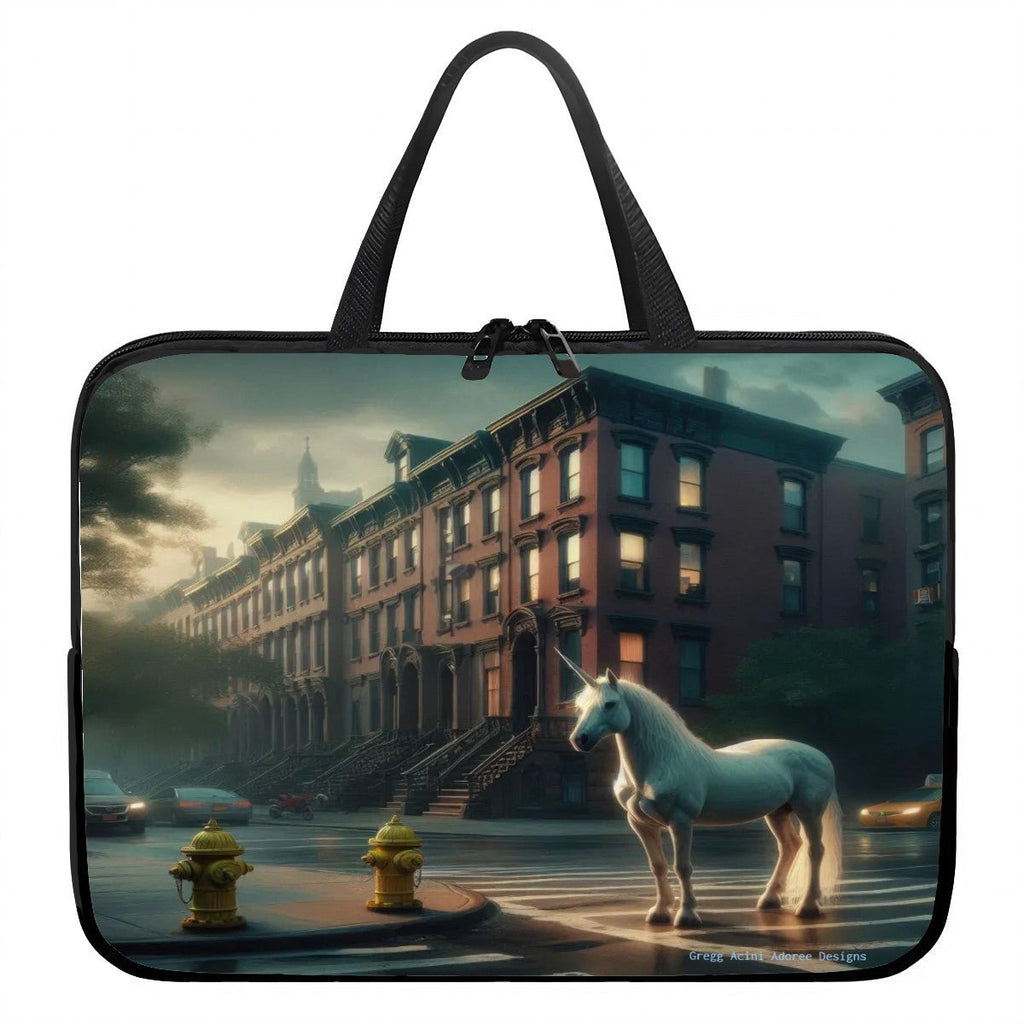 Unicorn in the City Laptop Bag - Gregg Acini Adoree Designs - Laptop Bag