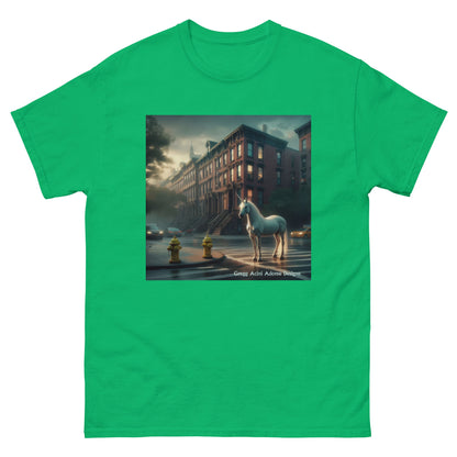 Unicorn in the City Unisex classic tee by Gregg Acini Adoree Designs - Gregg Acini Adoree Designs - Tee Shirt