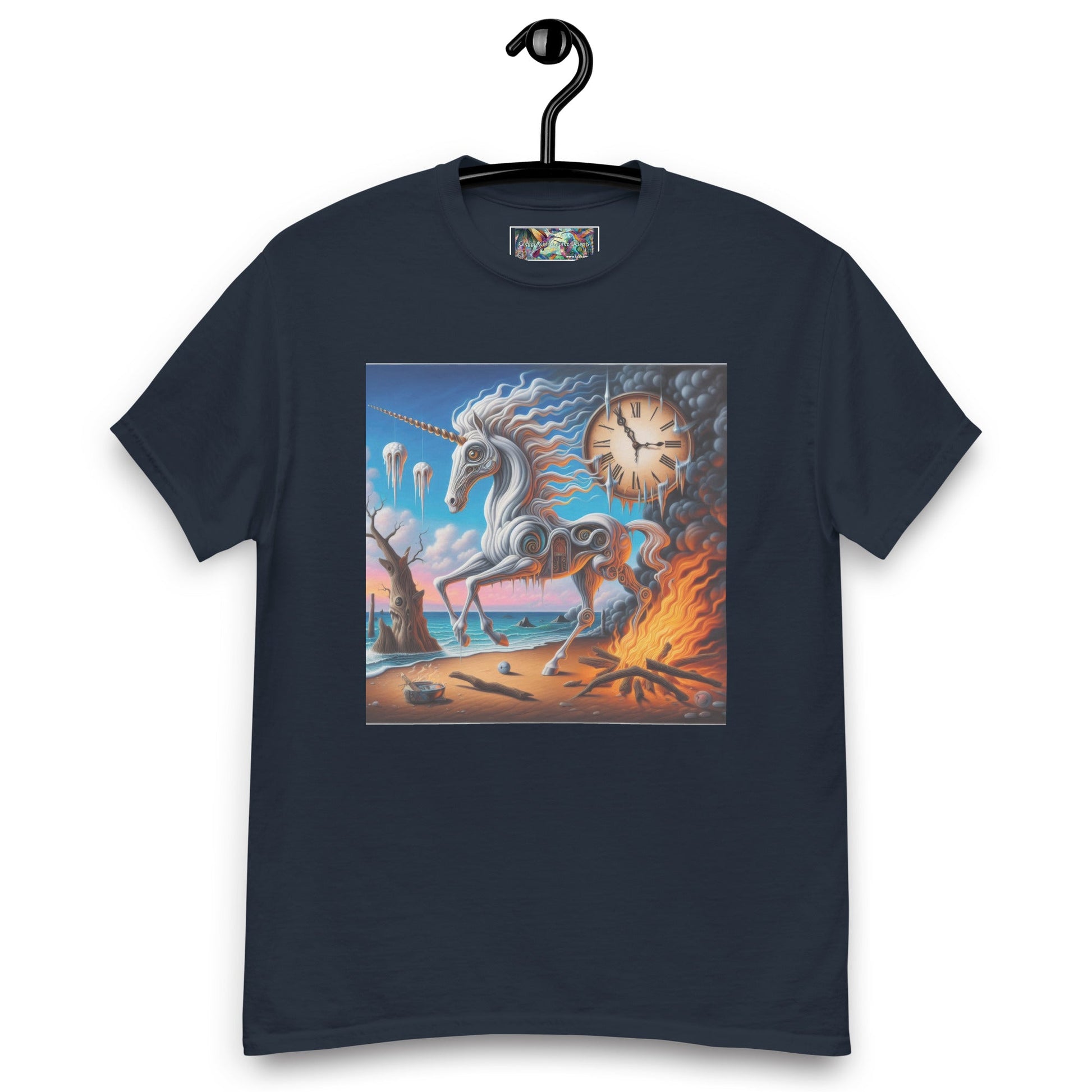 Unicorn in the style of Dali Unisex classic tee by Gregg Acini Adoree Designs - Gregg Acini Adoree Designs - Tee Shirt