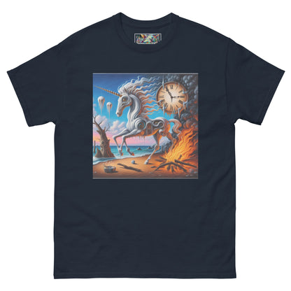 Unicorn in the style of Dali Unisex classic tee by Gregg Acini Adoree Designs - Gregg Acini Adoree Designs - Tee Shirt