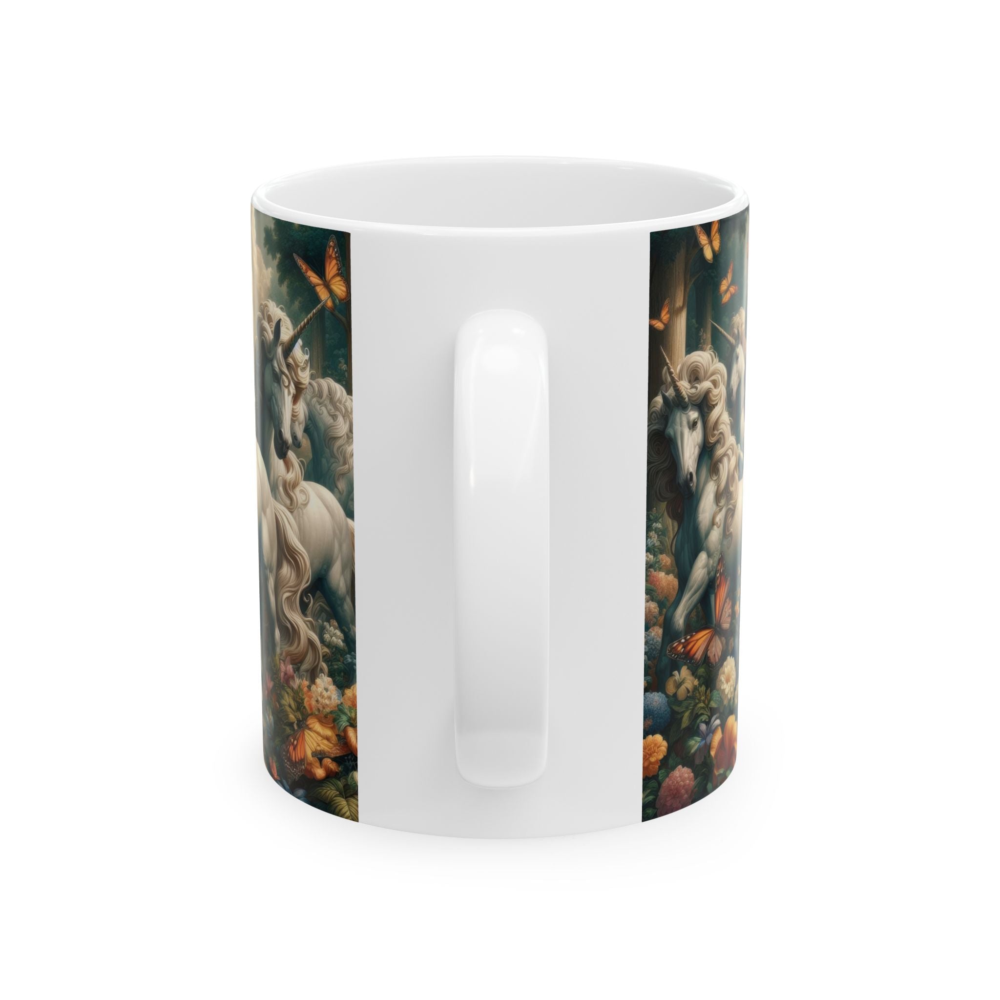 Unicorns and Butterflies Ceramic Coffee Mug by Gregg Acini Adoree Designs - Gregg Acini Adoree Designs - Mug