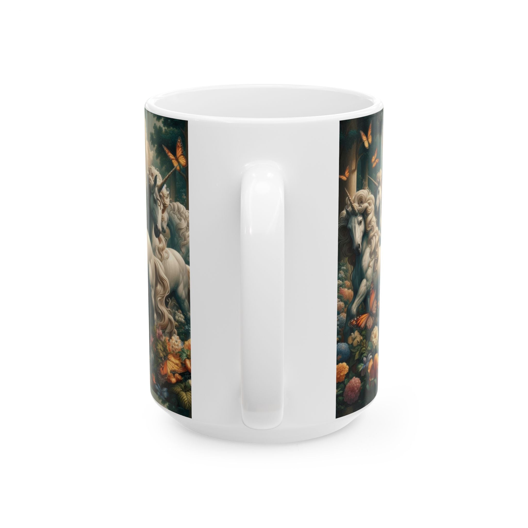Unicorns and Butterflies Ceramic Coffee Mug by Gregg Acini Adoree Designs - Gregg Acini Adoree Designs - Mug