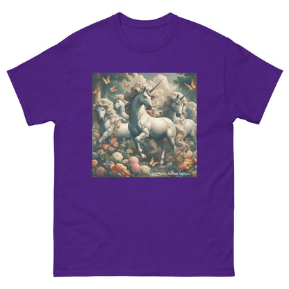 Unicorns and Butterflies Unisex classic tee by Gregg Acini Adoree Designs - Gregg Acini Adoree Designs - Tee Shirt