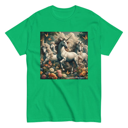 Unicorns and Butterflies Unisex classic tee by Gregg Acini Adoree Designs - Gregg Acini Adoree Designs - Tee Shirt