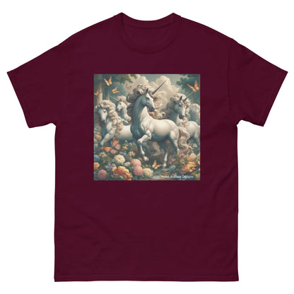 Unicorns and Butterflies Unisex classic tee by Gregg Acini Adoree Designs - Gregg Acini Adoree Designs - Tee Shirt