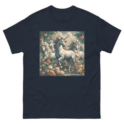 Unicorns and Butterflies Unisex classic tee by Gregg Acini Adoree Designs - Gregg Acini Adoree Designs - Tee Shirt