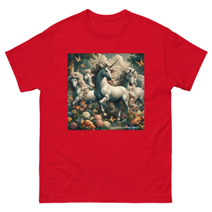 Unicorns and Butterflies Unisex classic tee by Gregg Acini Adoree Designs - Gregg Acini Adoree Designs - Tee Shirt