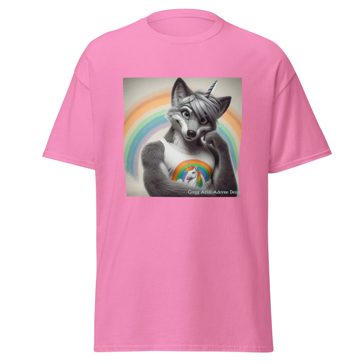 Furry Fox Unisex classic tee by Gregg Acini Adoree Designs