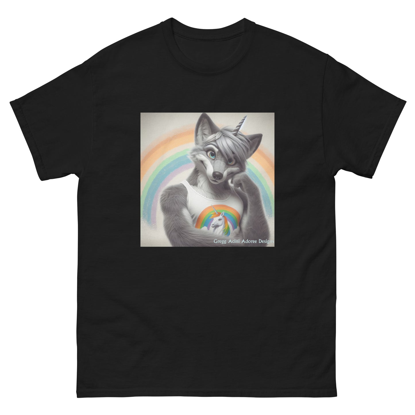 Furry Fox Unisex classic tee by Gregg Acini Adoree Designs