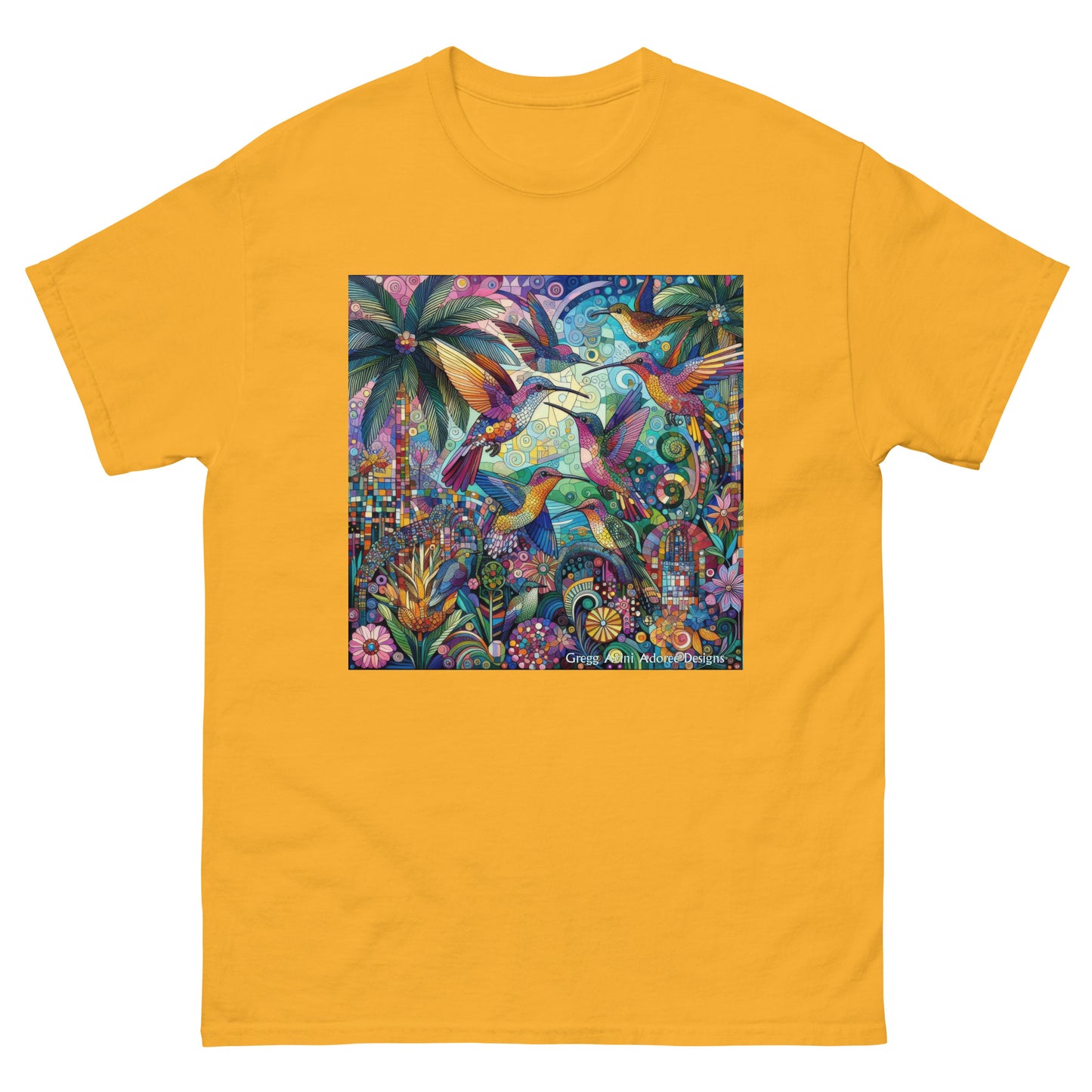 Hummingbird Kaleidoscope Unisex classic tee by Gregg Acini Adoree Designs