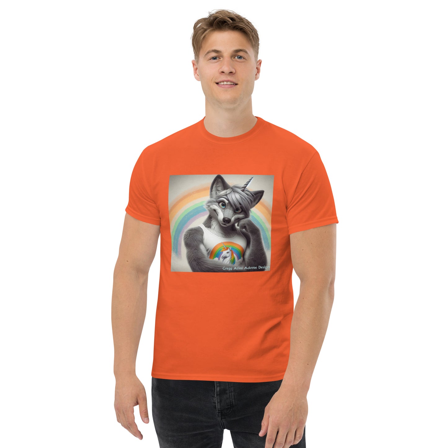 Furry Fox Unisex classic tee by Gregg Acini Adoree Designs